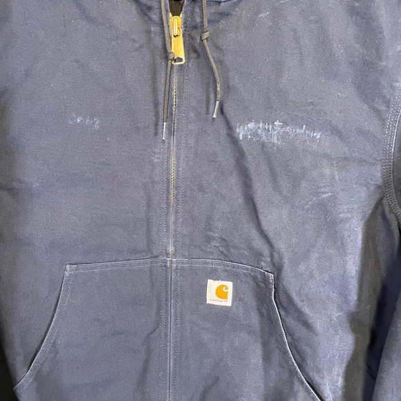 Carhartt Other - Carhartt 103940-DNY Duck Active Jacket Men's XL Navy Quilted Hooded Work Coat